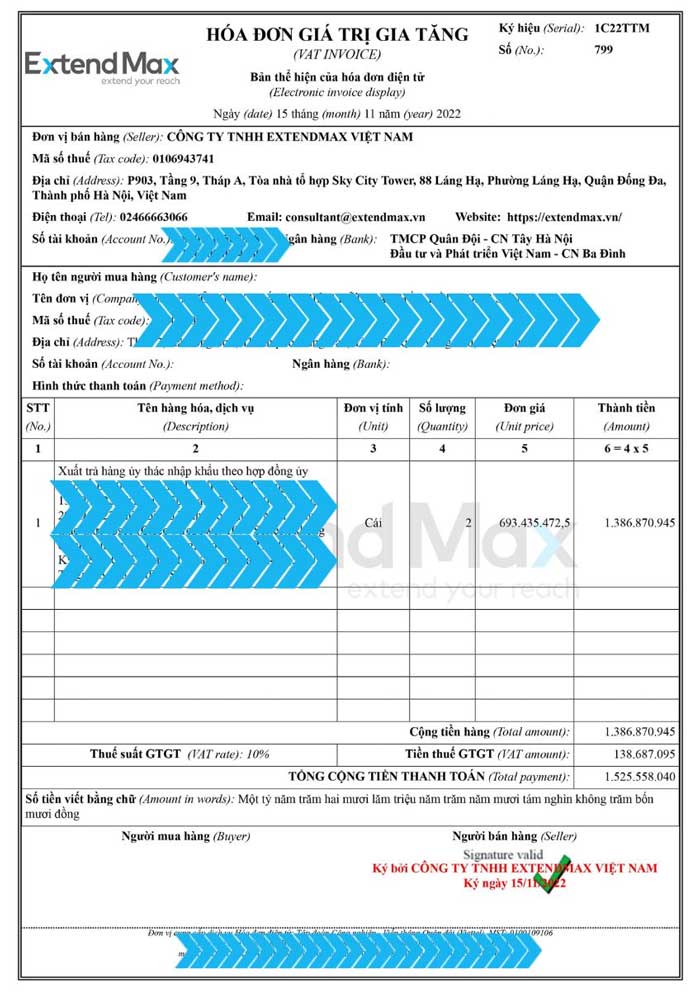 Hóa đơn xuất trả hàng nhập khẩu ủy thác