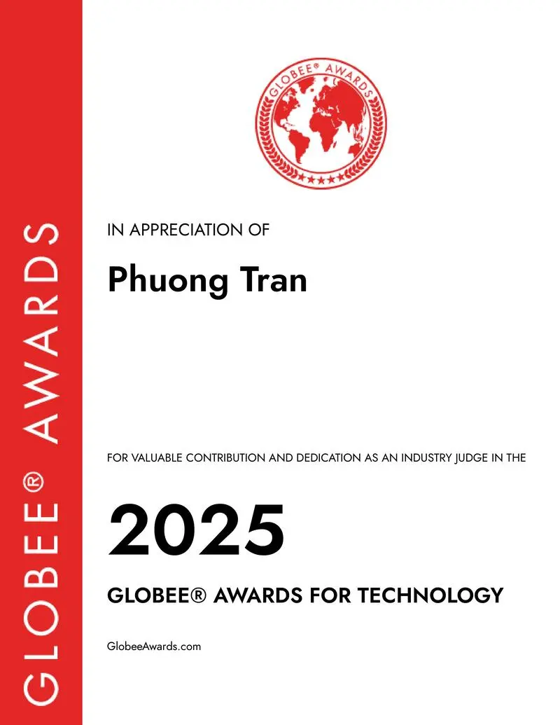 Tran Thanh Phuong – Vietnam’s Representative Evaluating Global Tech Innovations at the 2025 Globee Technology Awards