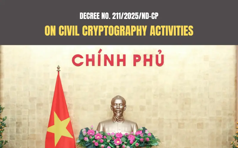 Nghị định số 211/2025/NĐ‑CP về hoạt động mật mã dân sự, đồng thời sửa đổi, bổ sung một số điều của Nghị định 15/2020/NĐ‑CP về xử phạt vi phạm hành chính trong các lĩnh vực như bưu chính, viễn thông, tần số vô tuyến điện, công nghệ thông tin và giao dịch điện tử